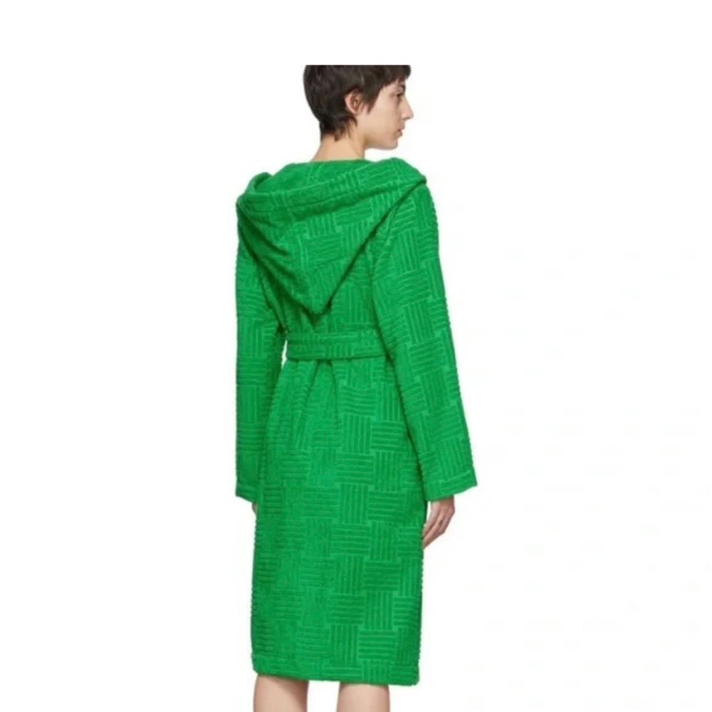 Bottega Veneta - Green Cotton Bathrobe - Picture 2 of 4